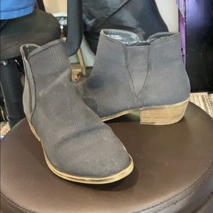 Gray ankle boots